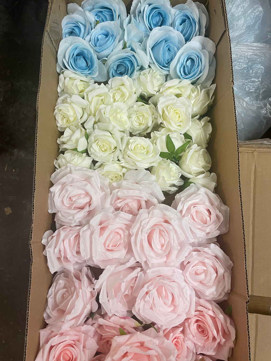 60/70 PCS Artificial Flower Heads(BS1) – Mixed Colors for Wedding & DIY Decor