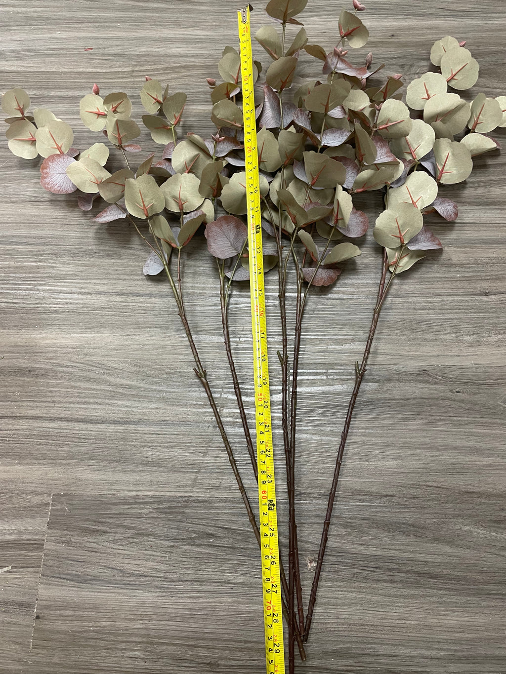 3Bunches/5Bunches Artificial Eucalyptus Stems, Dusty Mauve Tone, Soft Touch Realistic Greenery for Wedding Bouquets & Decor (AG12)