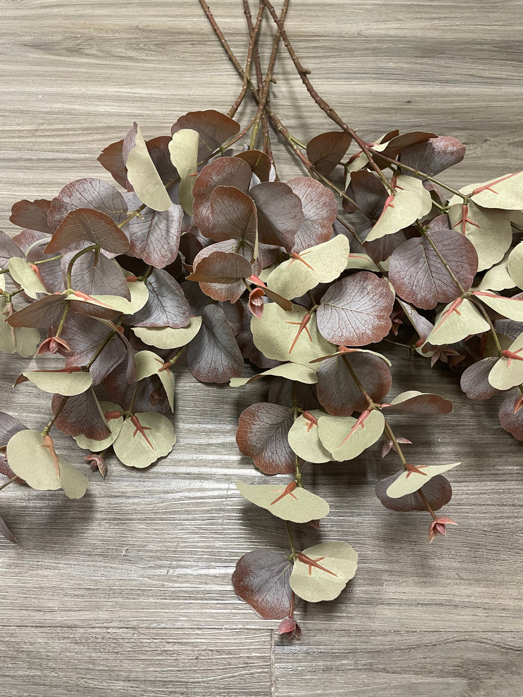 3Bunches/5Bunches Artificial Eucalyptus Stems, Dusty Mauve Tone, Soft Touch Realistic Greenery for Wedding Bouquets & Decor (AG12)