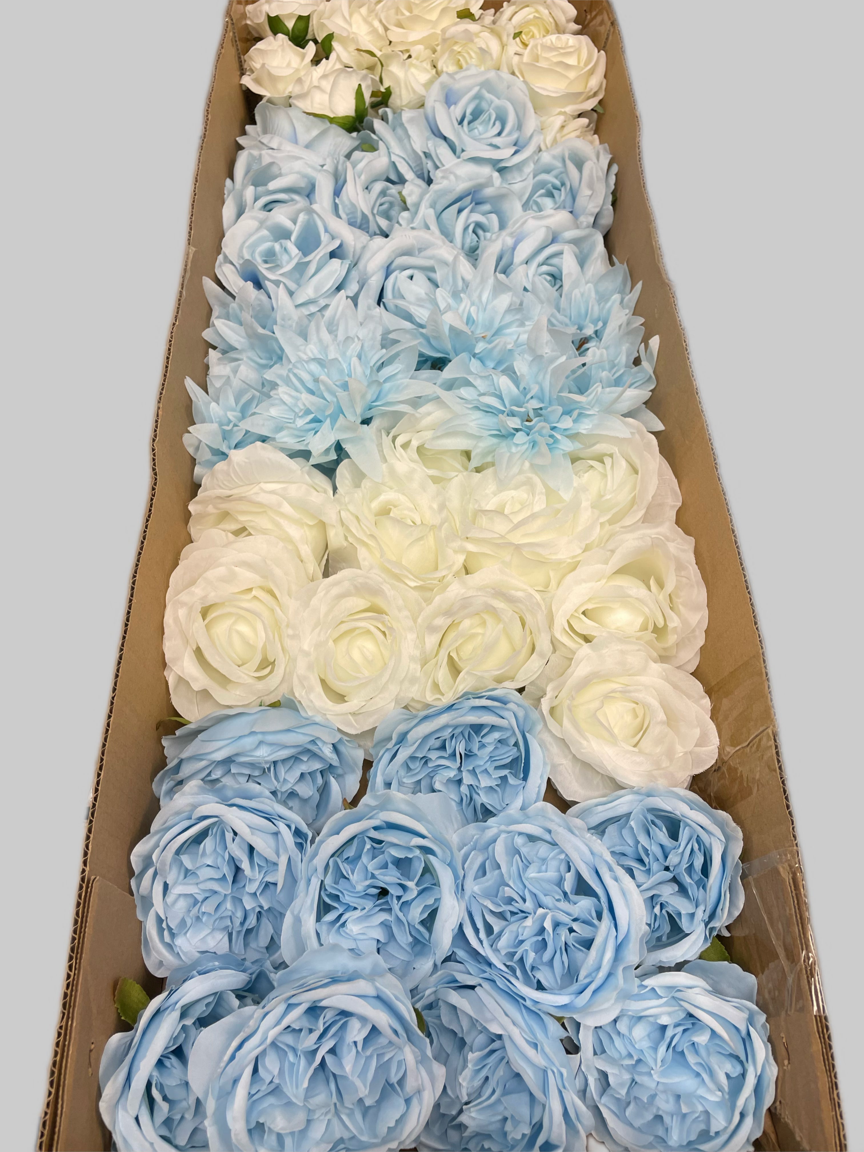 60/70 PCS Artificial Flower Heads (LS4), Mixed Colors for Wedding & DIY Decor