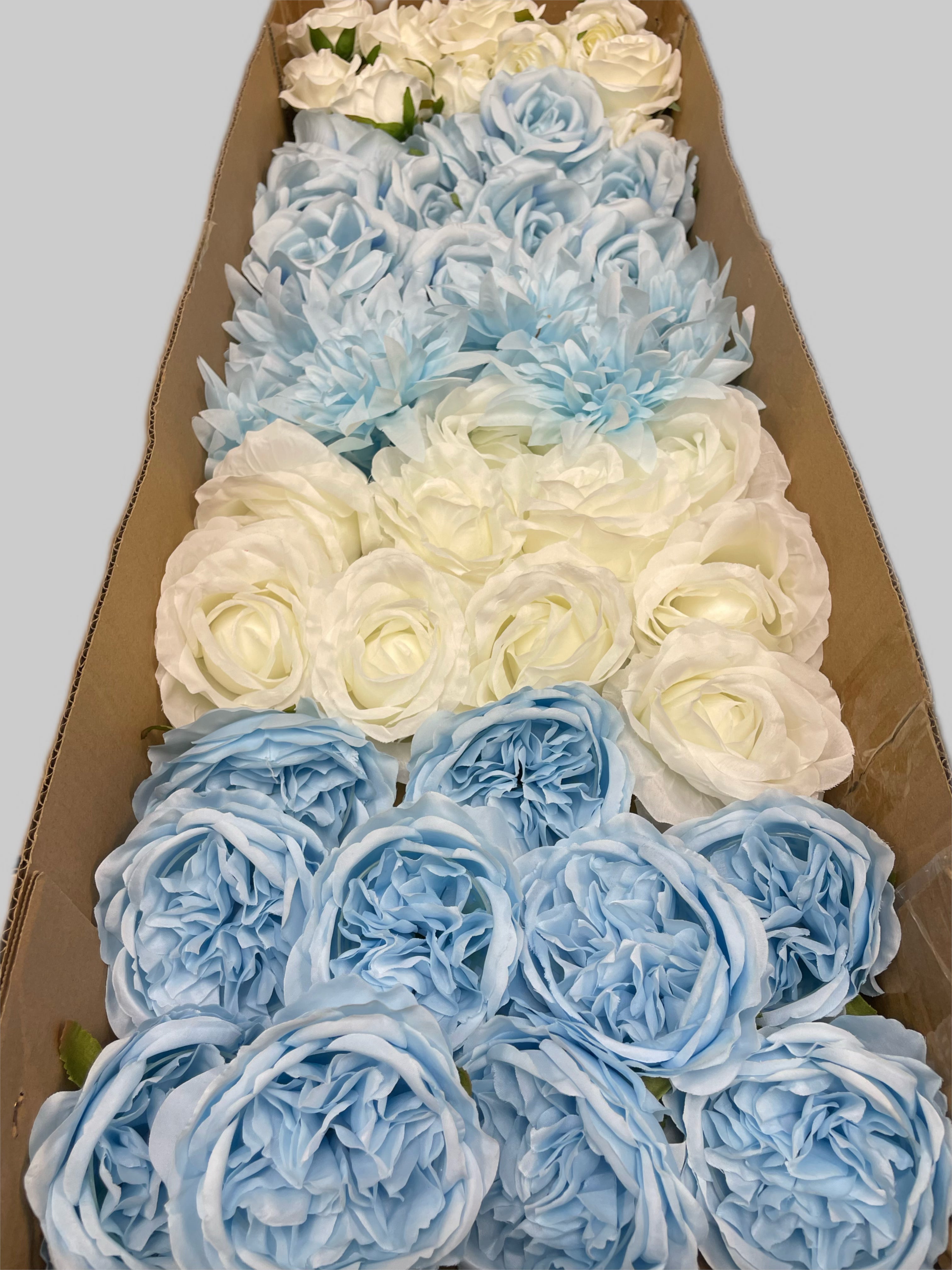 60/70 PCS Artificial Flower Heads (LS4), Mixed Colors for Wedding & DIY Decor