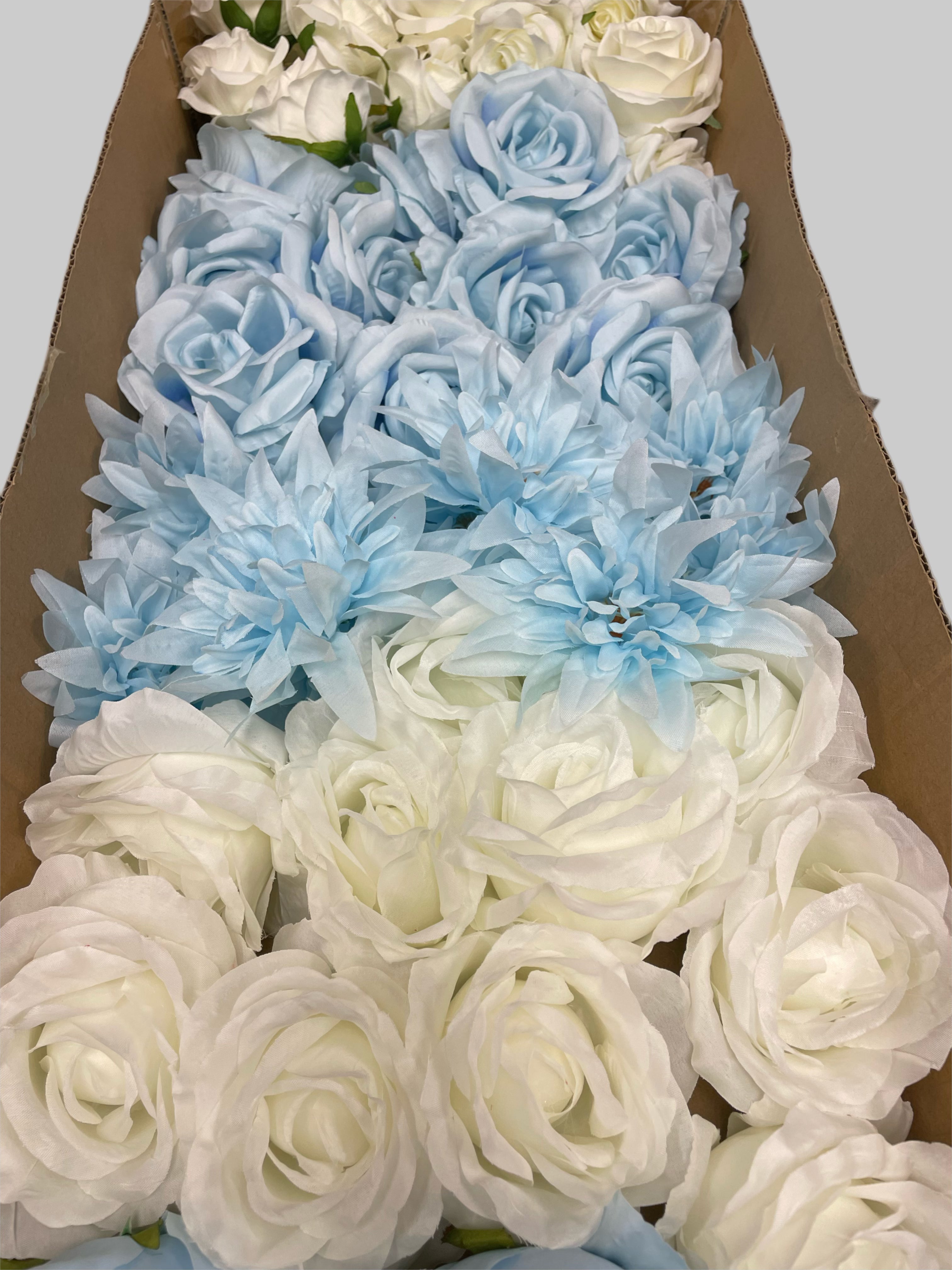 60/70 PCS Artificial Flower Heads (LS4), Mixed Colors for Wedding & DIY Decor