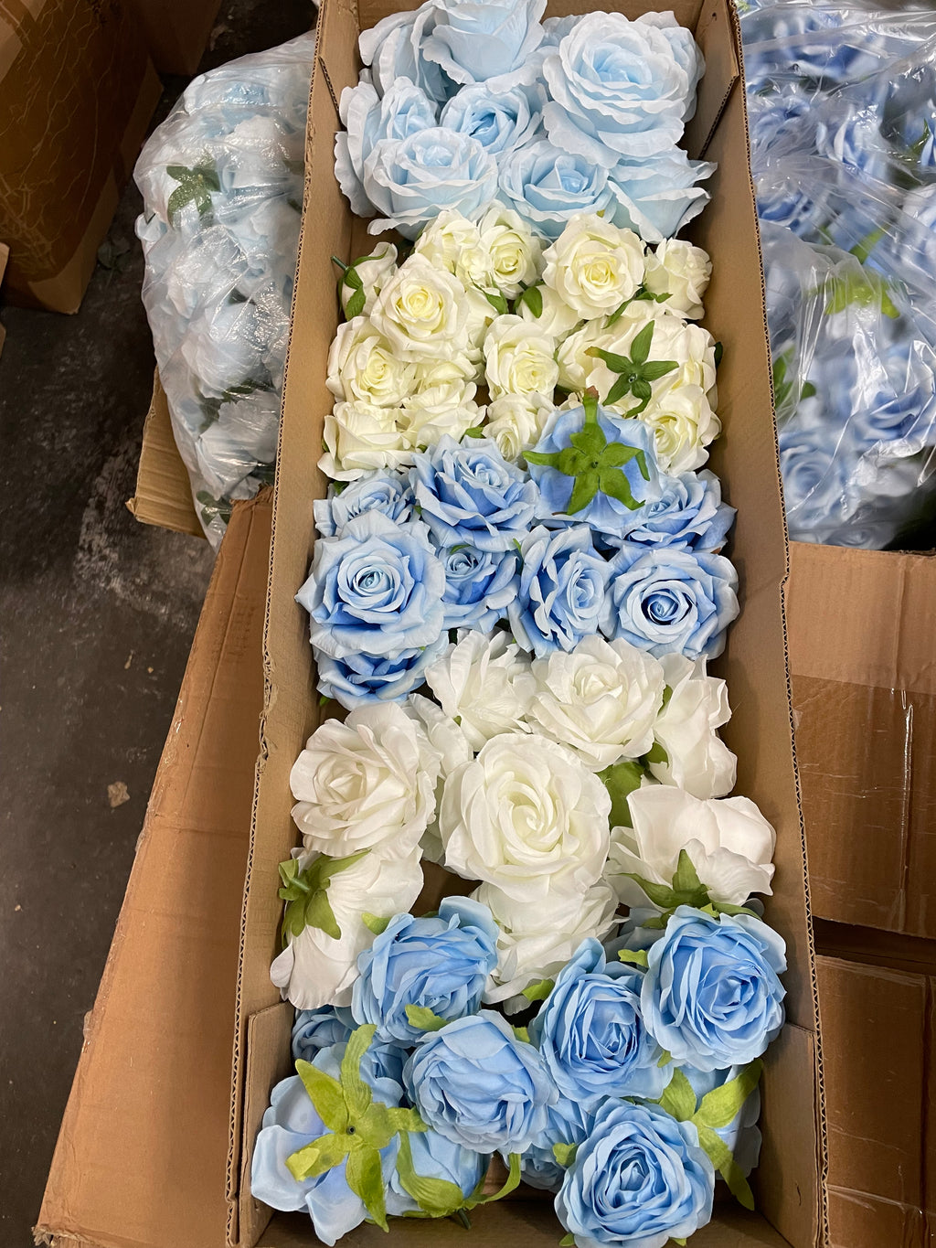 60/70 PCS Artificial Flower Heads(LS1) – Mixed Colors for Wedding & DIY Decor