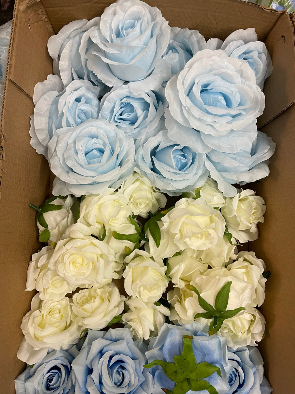 60/70 PCS Artificial Flower Heads(LS1) – Mixed Colors for Wedding & DIY Decor