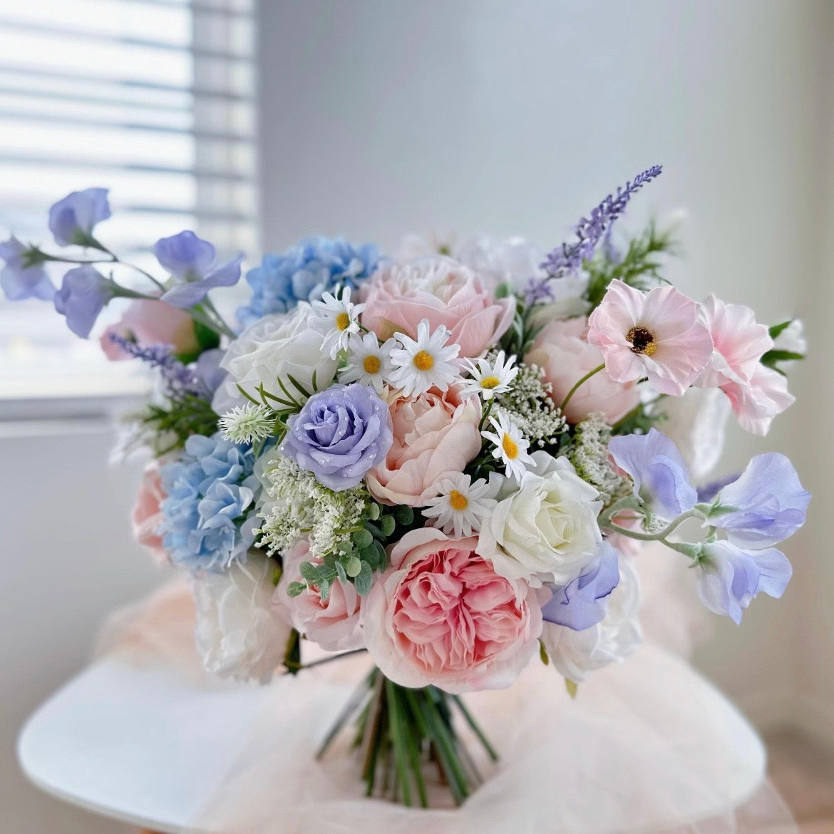 Colorful Wildflowers Bouquet, Silk Wedding Flowers, Spring, Summer Wedding