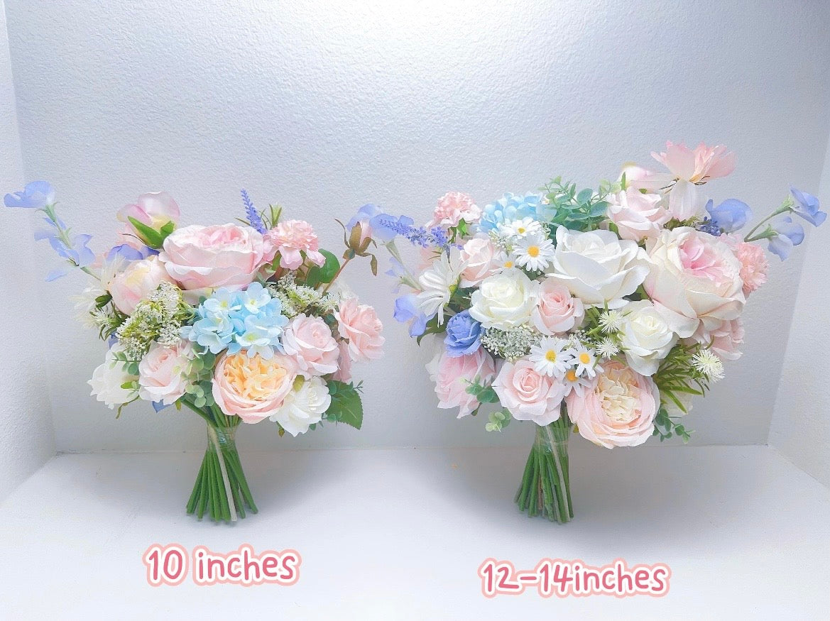 Colorful Wildflowers Bouquet, Silk Wedding Flowers, Spring, Summer Wedding