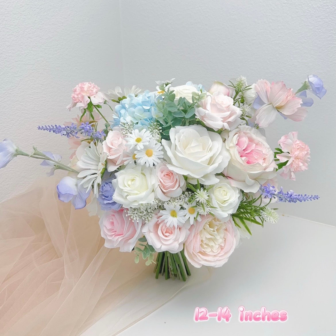 Colorful Wildflowers Bouquet, Silk Wedding Flowers, Spring, Summer Wedding
