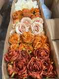 60/70 PCS Artificial Flower Heads(FS1) – Mixed Colors for Wedding & DIY Decor
