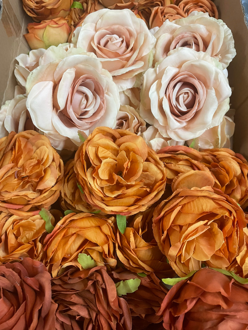 60/70 PCS Artificial Flower Heads(FS1) – Mixed Colors for Wedding & DIY Decor