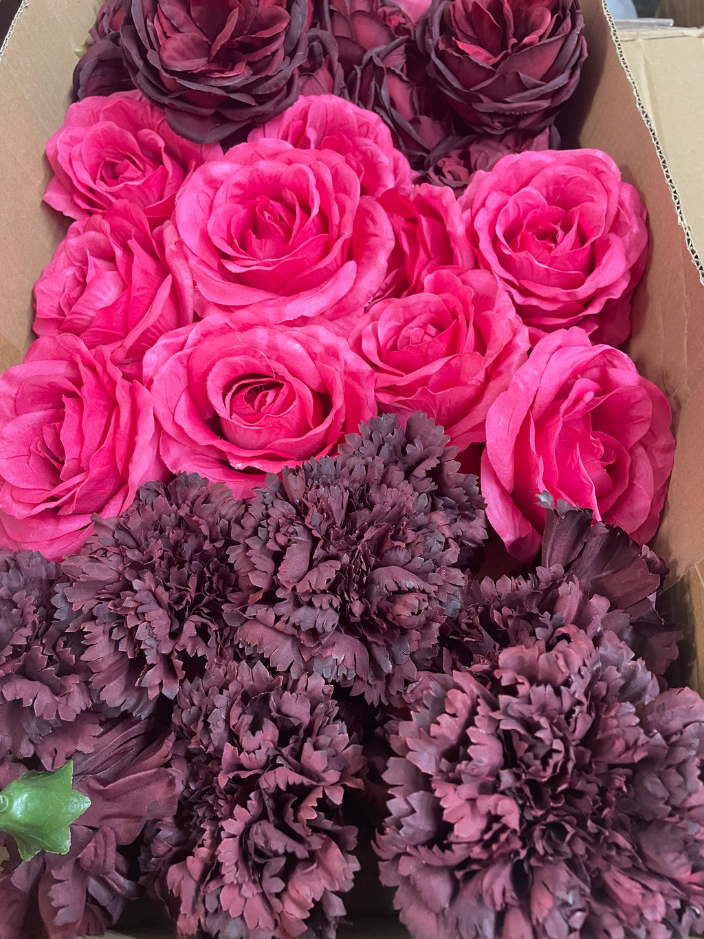 50/60 PCS Artificial Flower Heads(BH1), Mixed Colors for Wedding & DIY Decor