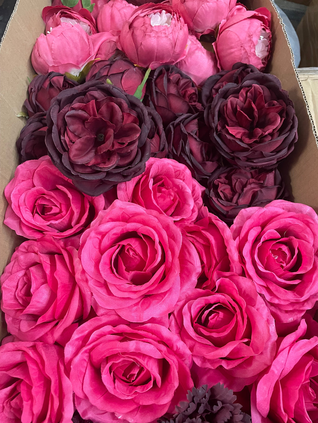 50/60 PCS Artificial Flower Heads(BH1), Mixed Colors for Wedding & DIY Decor