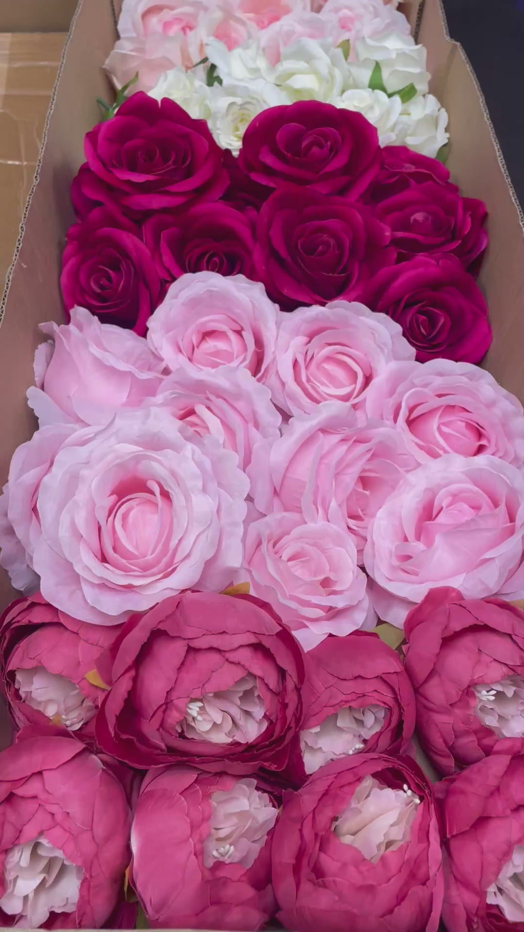 60/70 PCS Artificial Flower Heads (AS1BC2), Mixed Colors for Wedding & DIY Decor