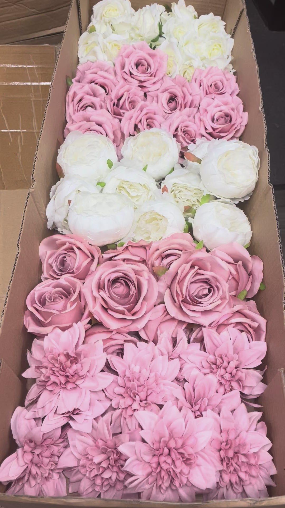 60/70 PCS Artificial Flower Heads(ES2), Mixed Colors for Wedding & DIY Decor