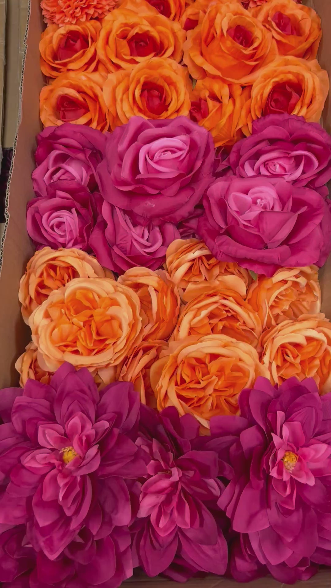 60/70 PCS Artificial Flower Heads (JS6), Mixed Colors for Wedding & DIY Decor