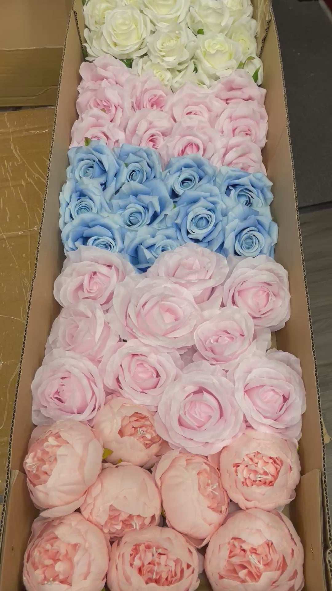 60/70 PCS Artificial Flower Heads(BS2AC) – Mixed Colors for Wedding & DIY Decor