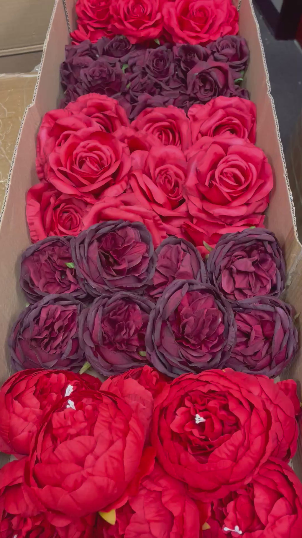 50/60 PCS Artificial Flower Heads (RB1), Mixed Colors for Wedding & DIY Decor