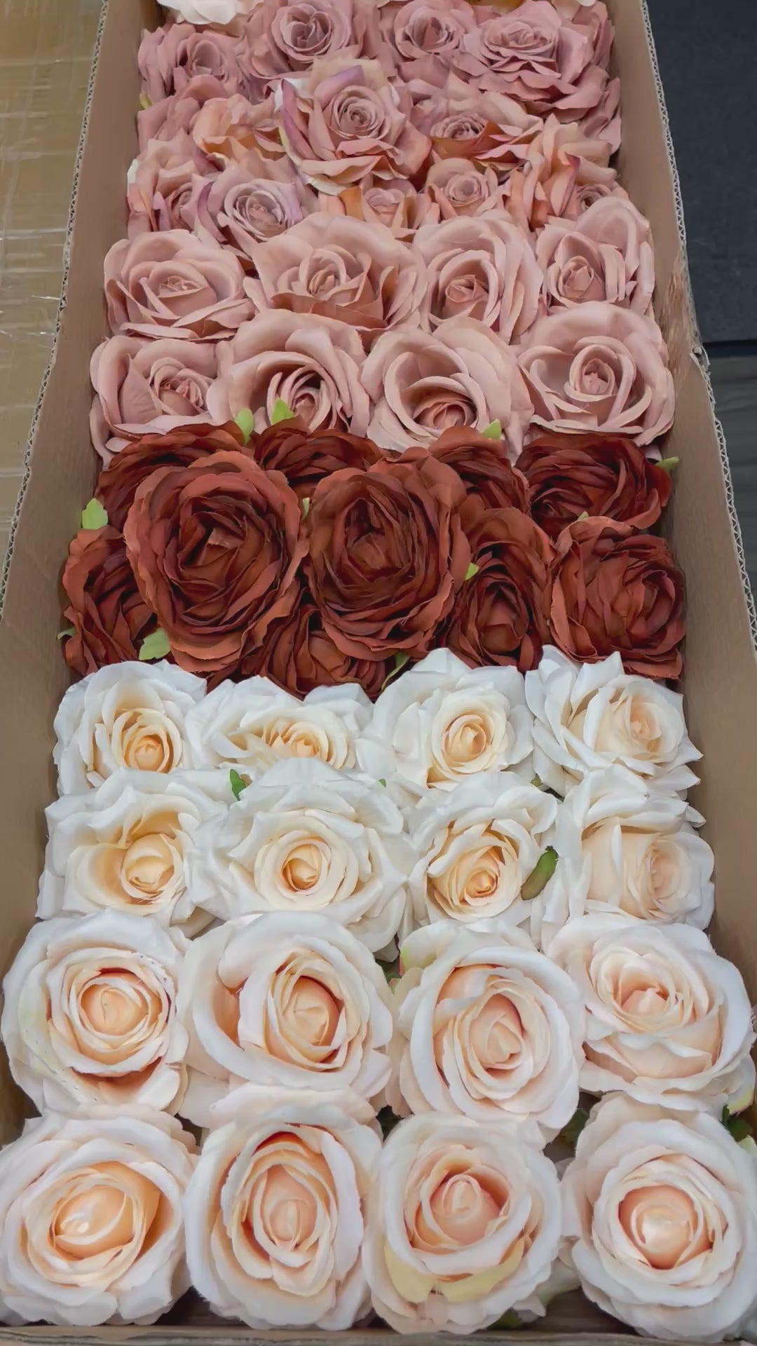 50/60 PCS Artificial Flower Heads (OS2A), Mixed Colors for Wedding & DIY Decor