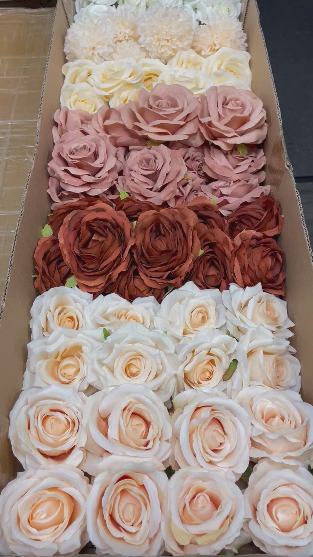 50/60 PCS Artificial Flower Heads (OS2AH), Mixed Colors for Wedding & DIY Decor