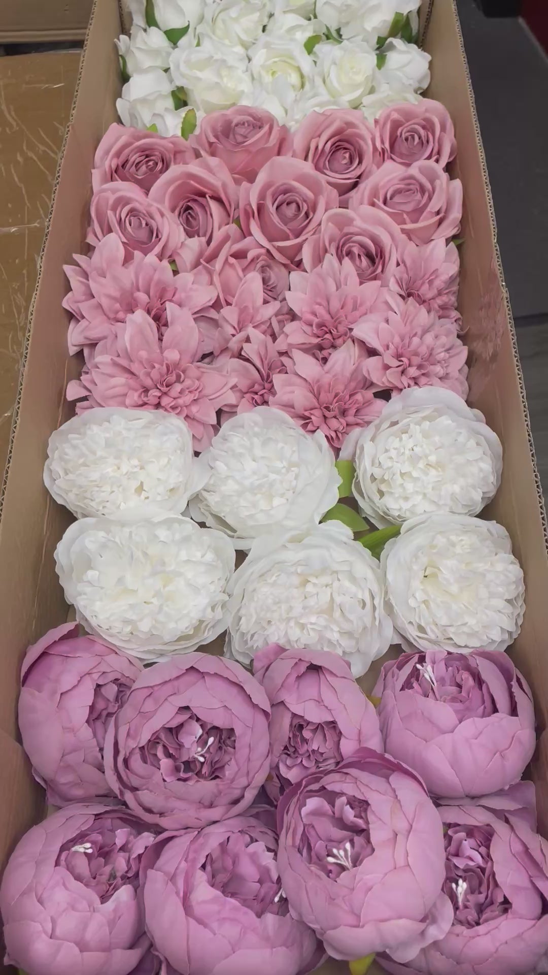 60/70 PCS Artificial Flower Heads(GS3) – Mixed Colors for Wedding & DIY Decor