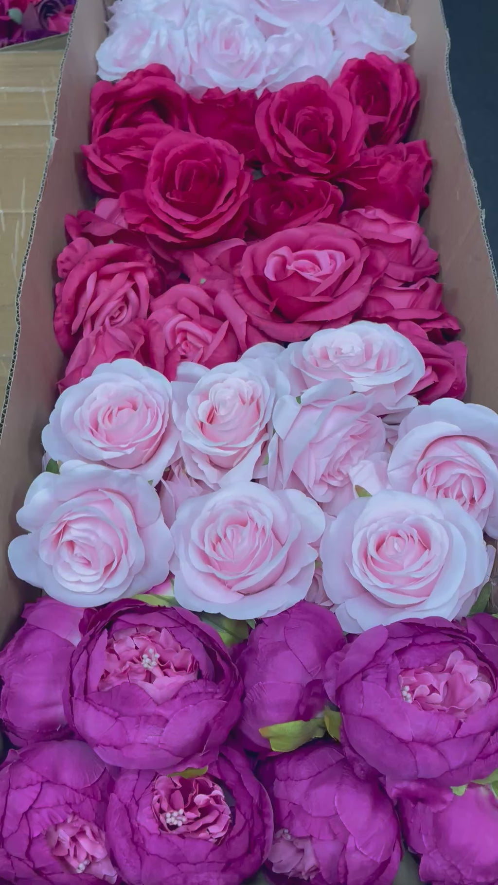 60/70 PCS Artificial Flower Heads (AS3), Mixed Colors for Wedding & DIY Decor