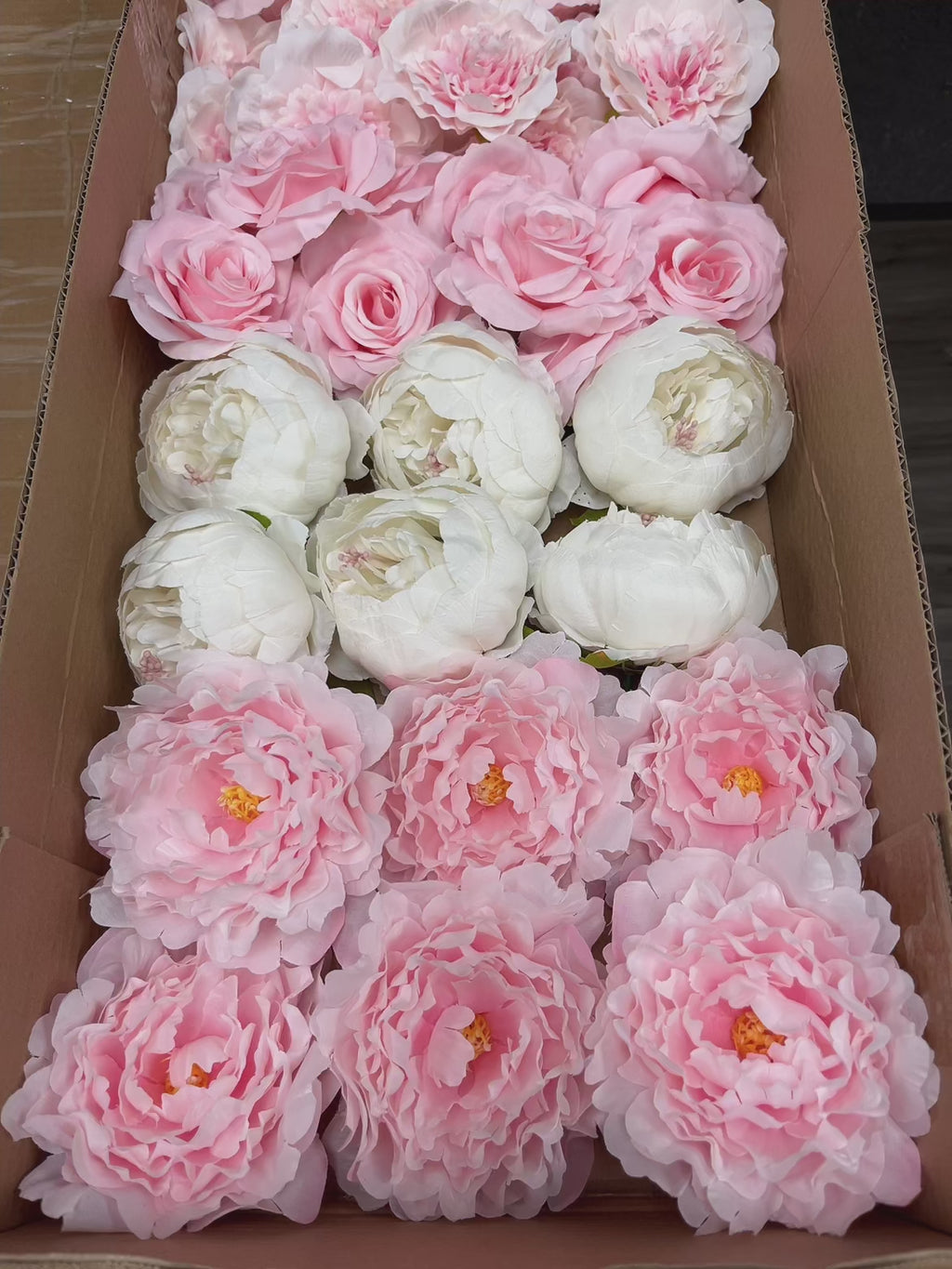 60/70 PCS Artificial Flower Heads (HS4), Mixed Colors for Wedding & DIY Decor