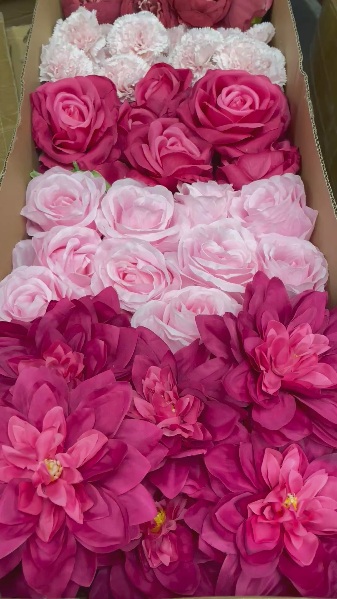 60/70 PCS Artificial Flower Heads (AS9), Mixed Colors for Wedding & DIY Decor