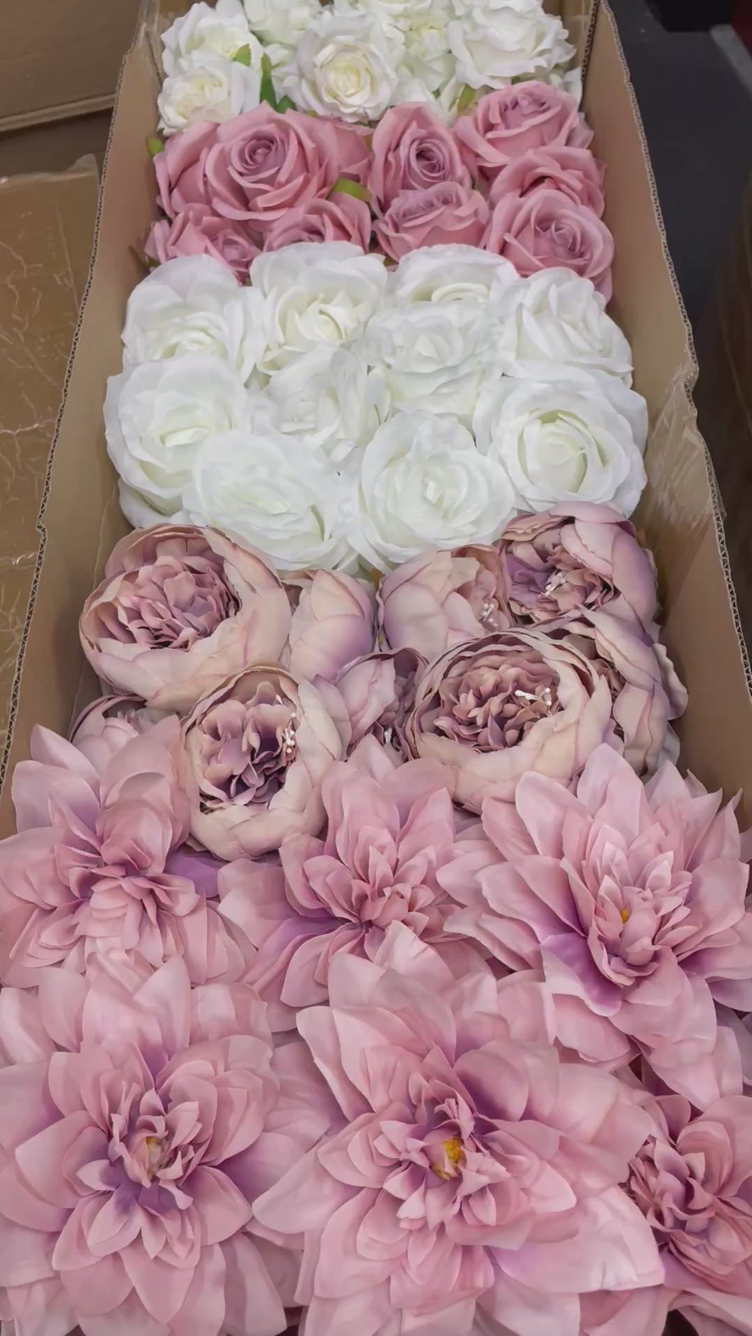 60/70 PCS Artificial Flower Heads (ES5), Mixed Colors for Wedding & DIY Decor