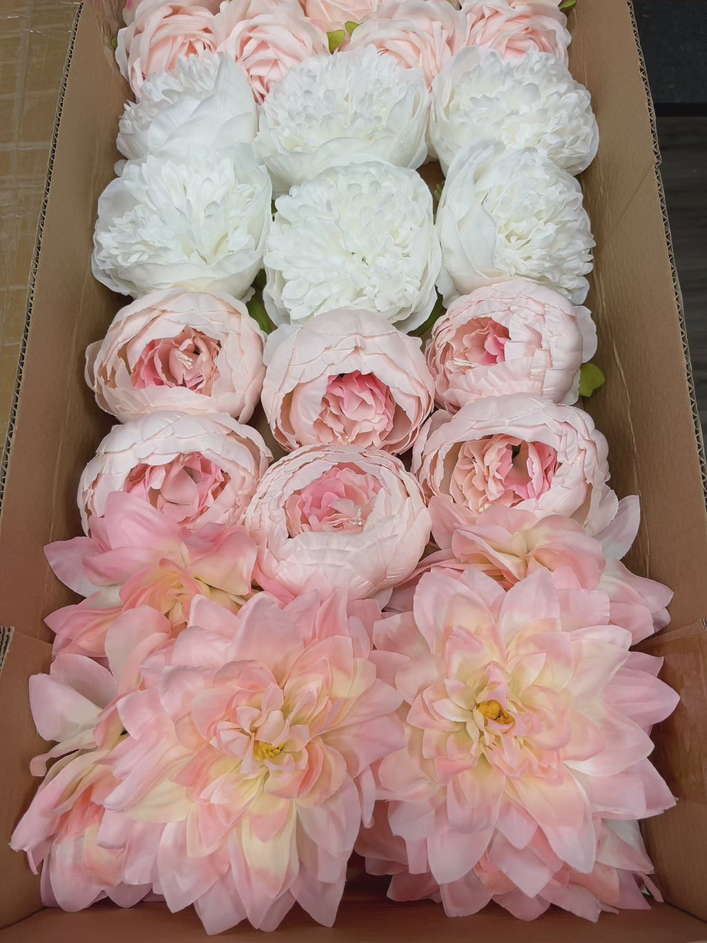 60/70 PCS Artificial Flower Heads (HS8), Mixed Colors for Wedding & DIY Decor