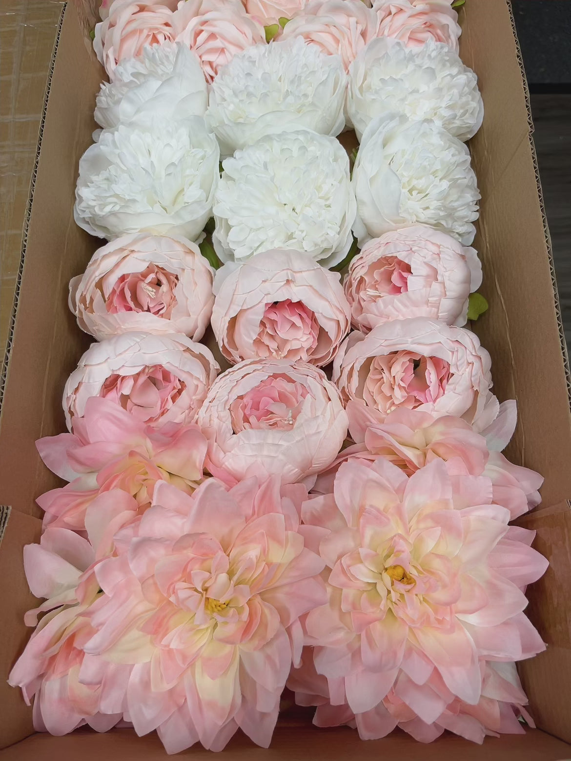 60/70 PCS Artificial Flower Heads (HS8), Mixed Colors for Wedding & DIY Decor