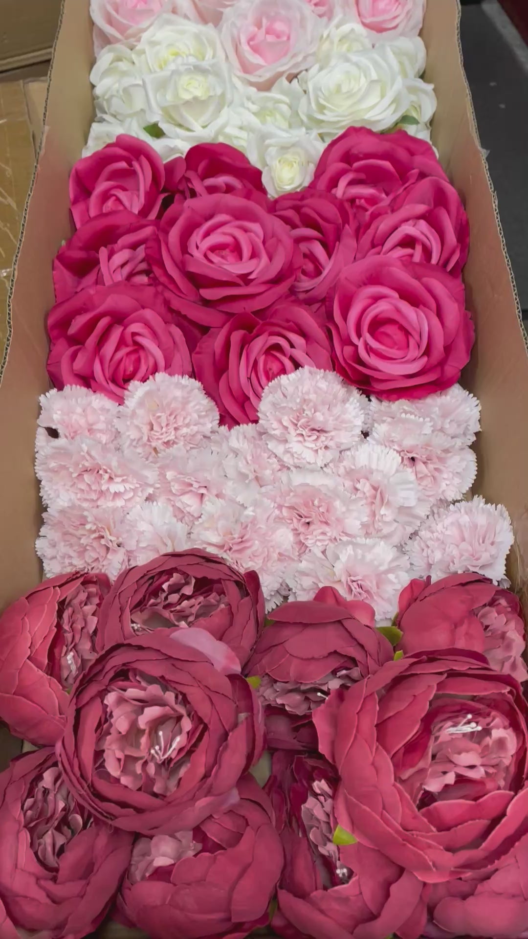 60/70 PCS Artificial Flower Heads (AS2), Mixed Colors for Wedding & DIY Decor