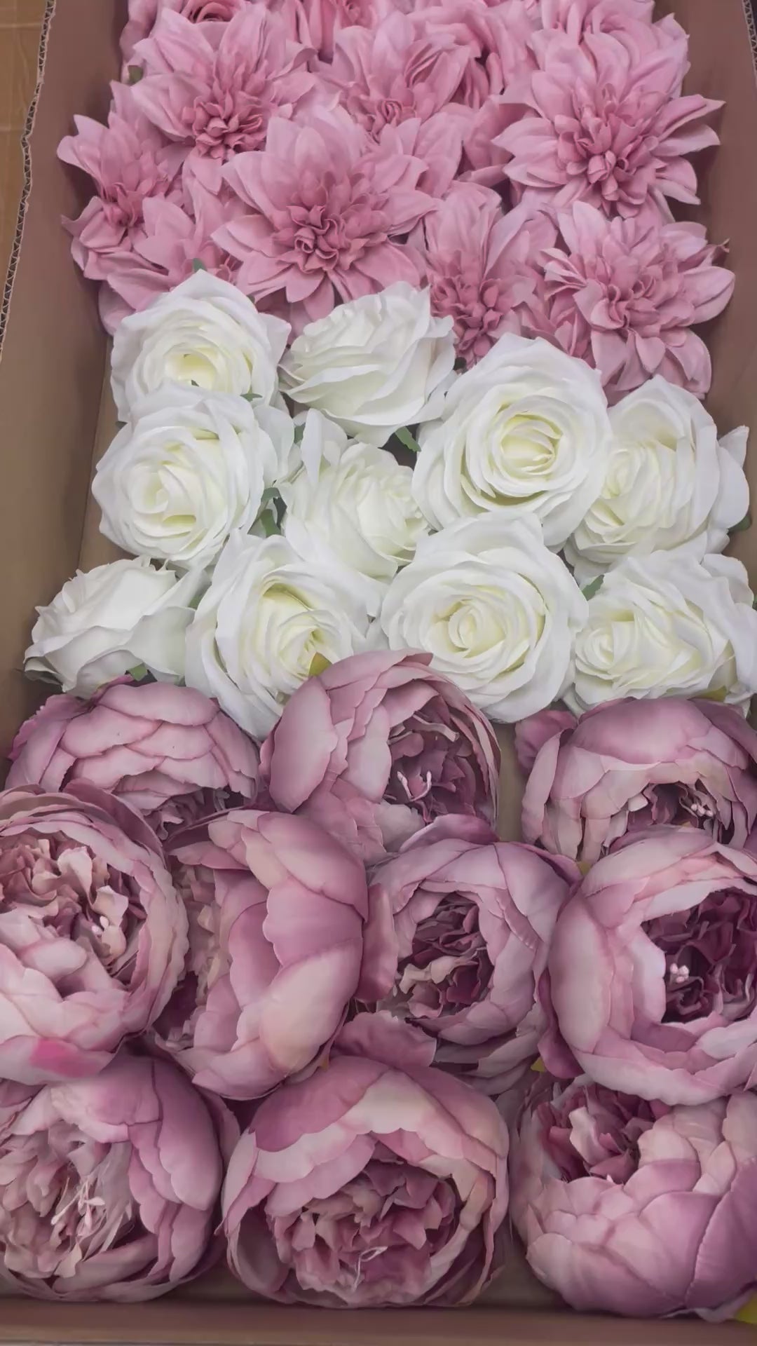 60/70 PCS Artificial Flower Heads(ES3), Mixed Colors for Wedding & DIY Decor
