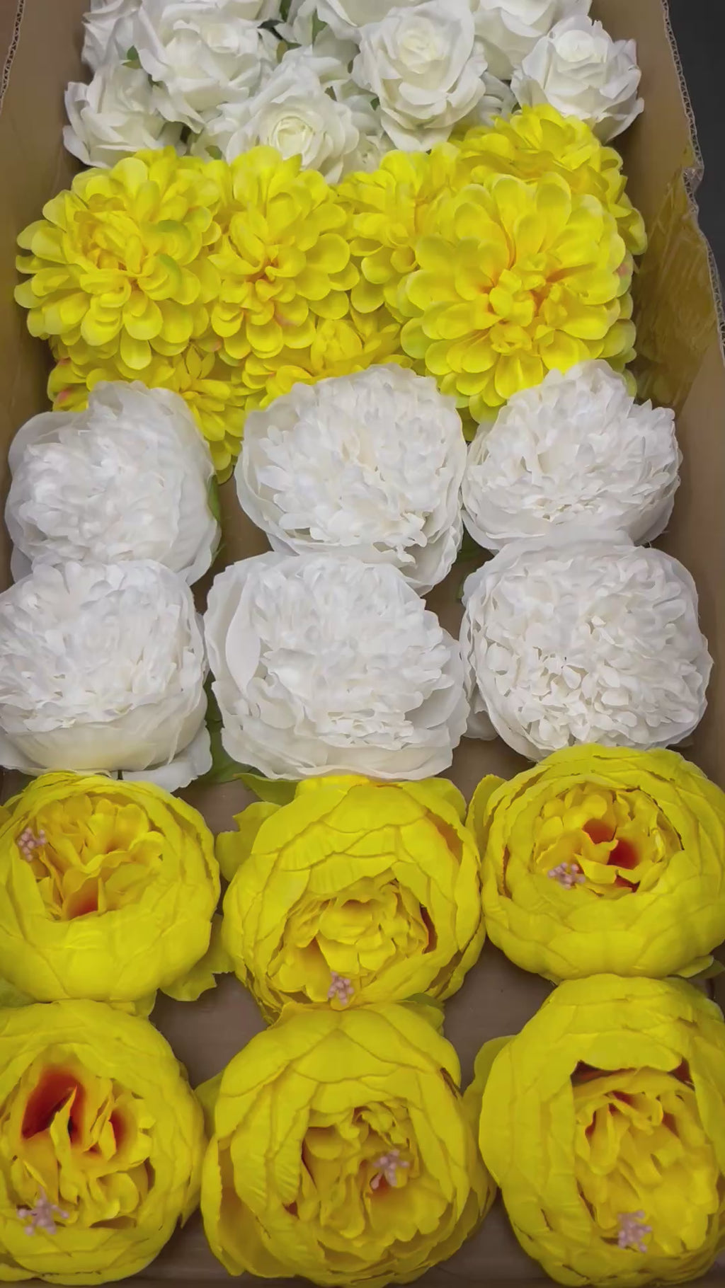 60/70 PCS Artificial Flower Heads (YS4), Mixed Colors for Wedding & DIY Decor