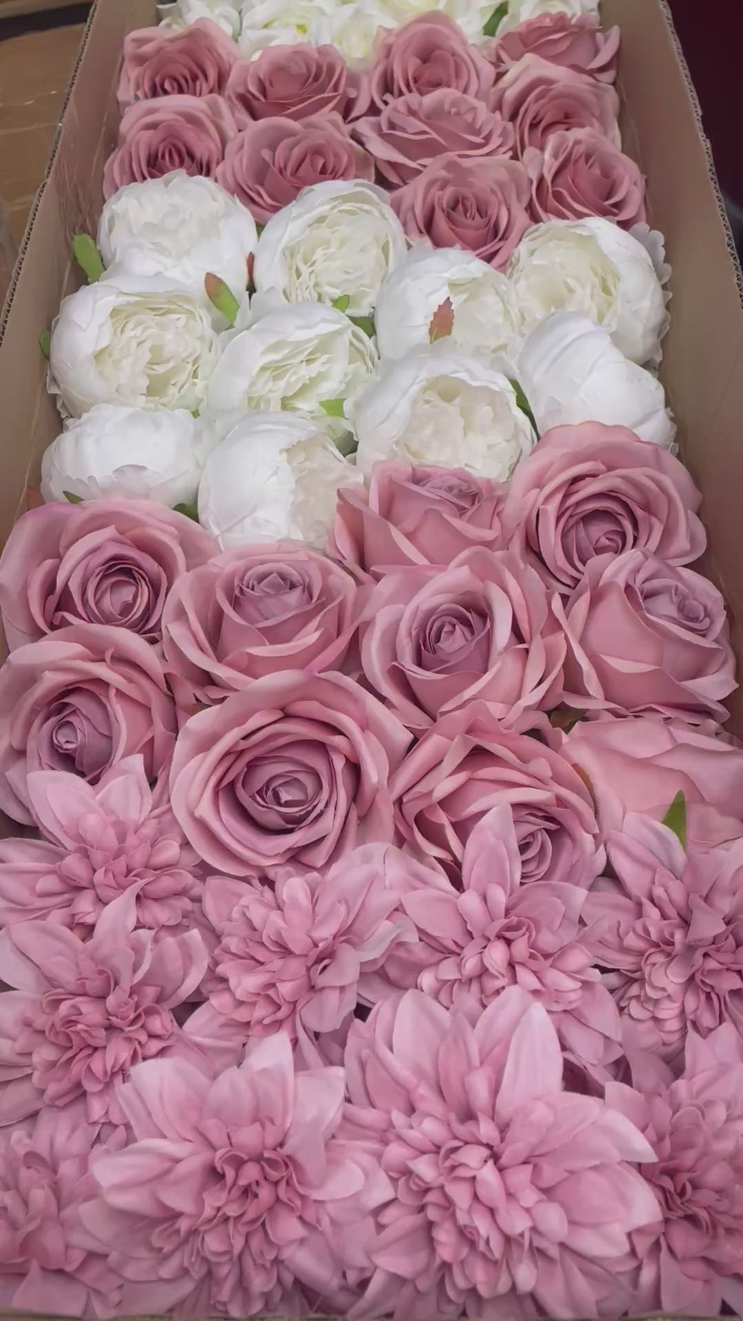 60/70 PCS Artificial Flower Heads(ES2D), Mixed Colors for Wedding & DIY Decor