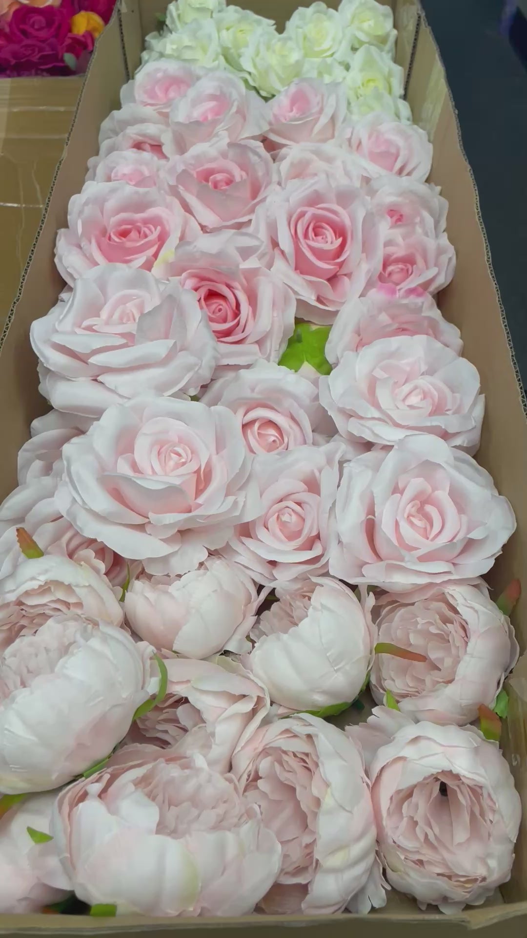 60/70 PCS Artificial Flower Heads(HS3) – Mixed Colors for Wedding & DIY Decor