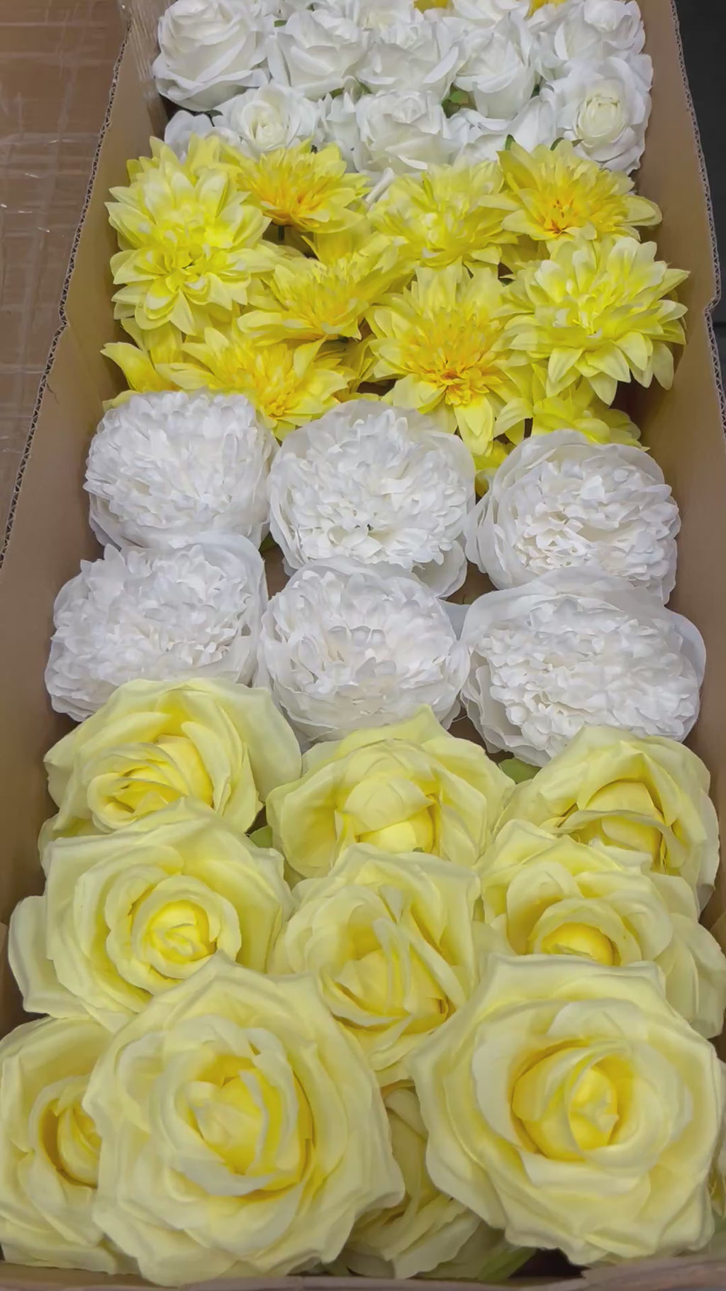 60/70 PCS Artificial Flower Heads (YS5), Mixed Colors for Wedding & DIY Decor