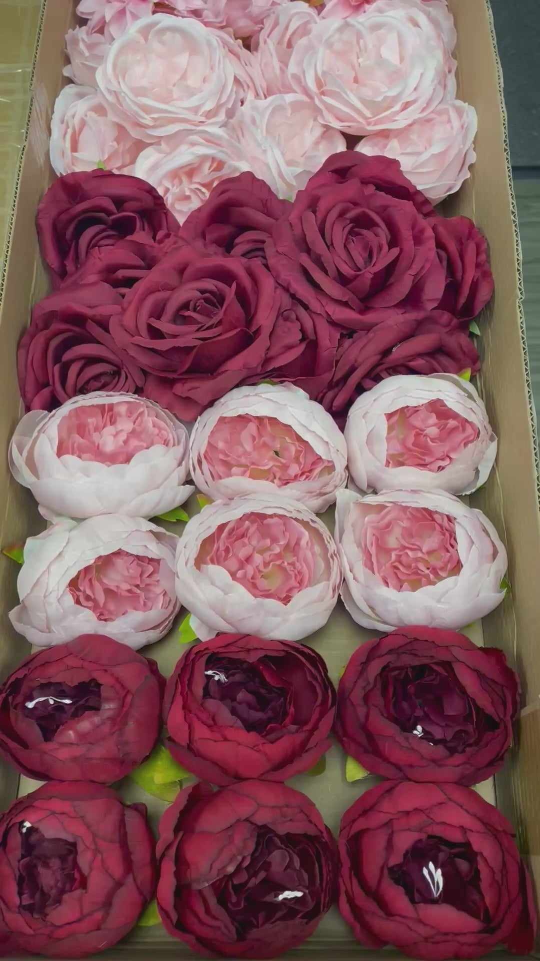 60/70 PCS Artificial Flower Heads (BP1AB), Mixed Colors for Wedding & DIY Decor