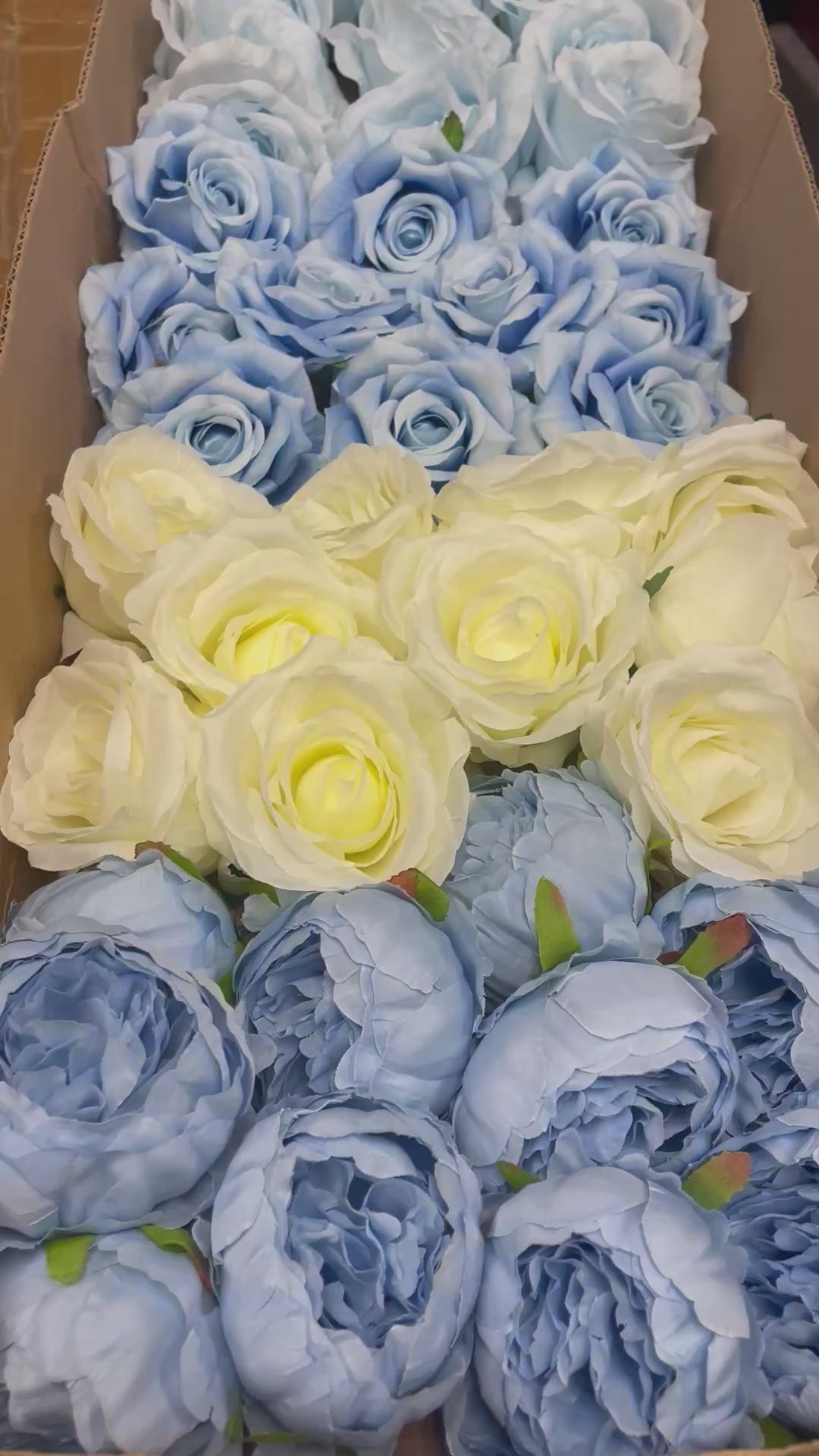 60/70 PCS Artificial Flower Heads (LS3D), Mixed Colors for Wedding & DIY Decor