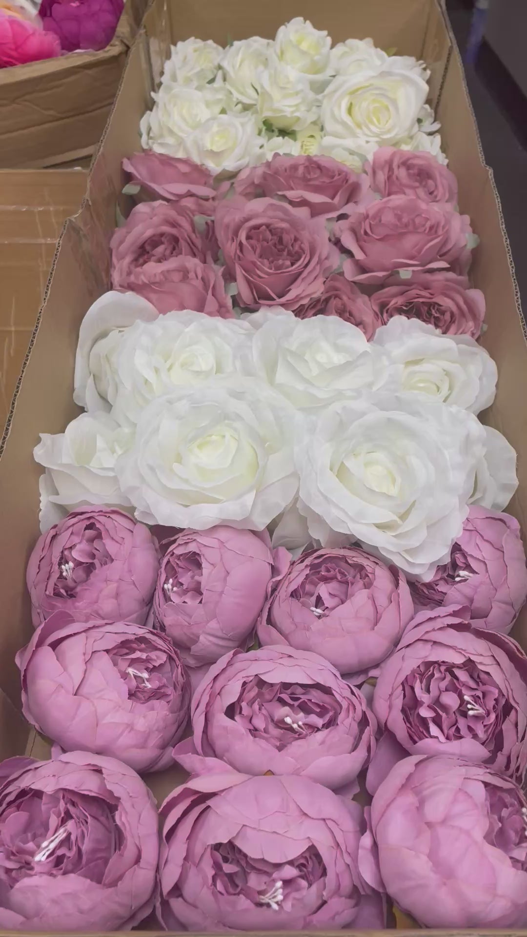 60/70 PCS Artificial Flower Heads(GS1) – Mixed Colors for Wedding & DIY Decor