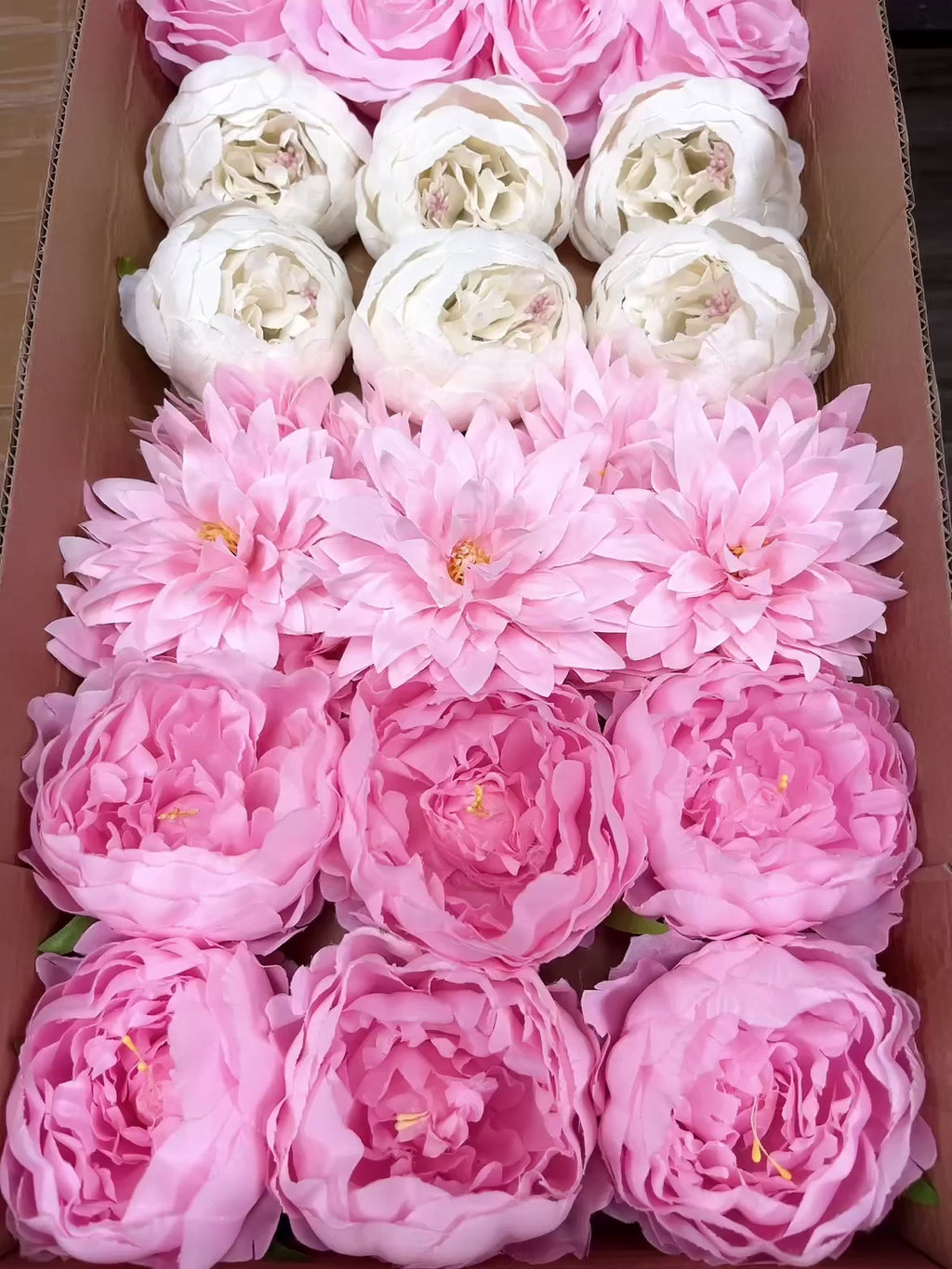 60/70 PCS Artificial Flower Heads (HS6), Mixed Colors for Wedding & DIY Decor