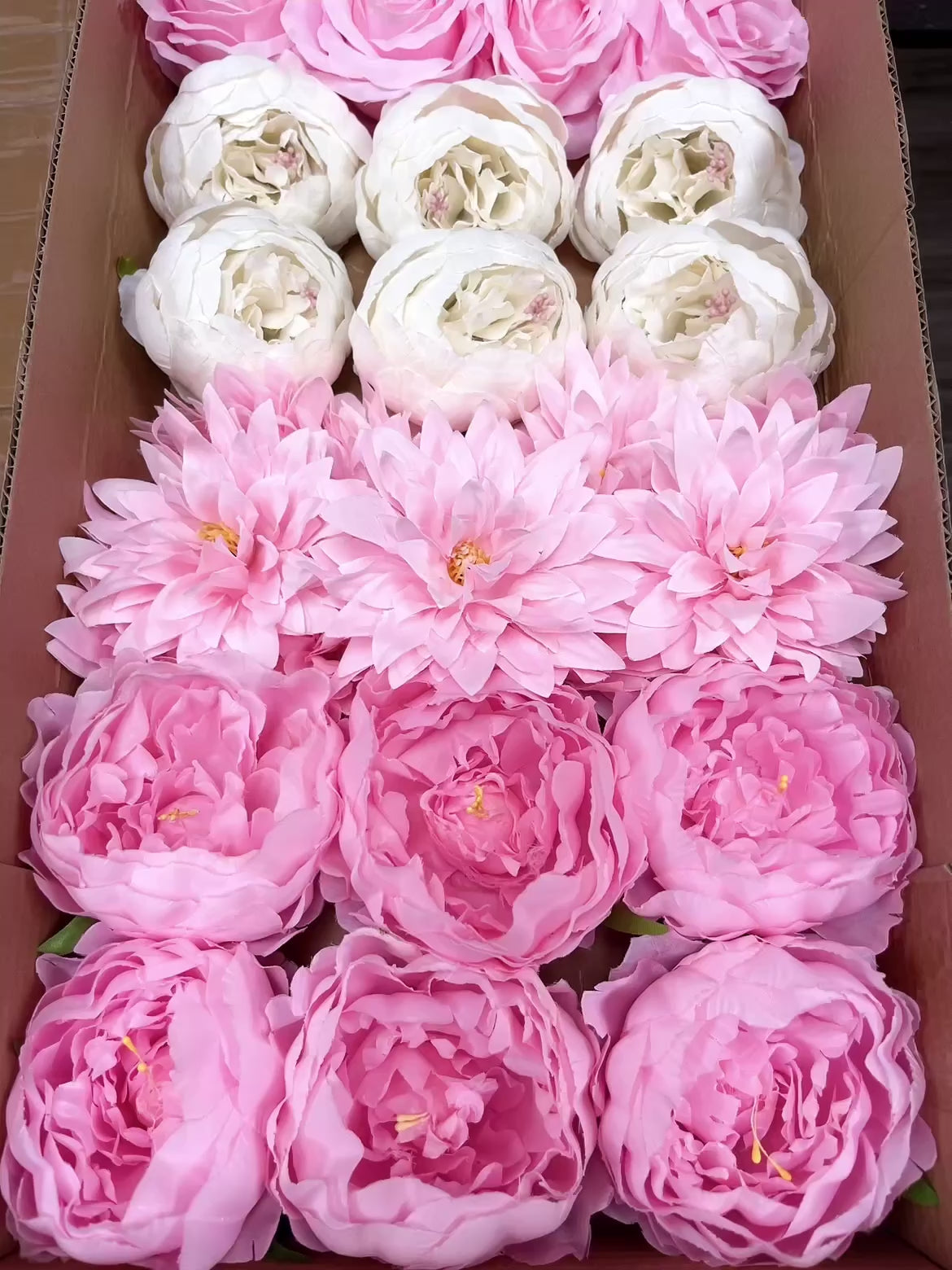 60/70 PCS Artificial Flower Heads (HS6), Mixed Colors for Wedding & DIY Decor