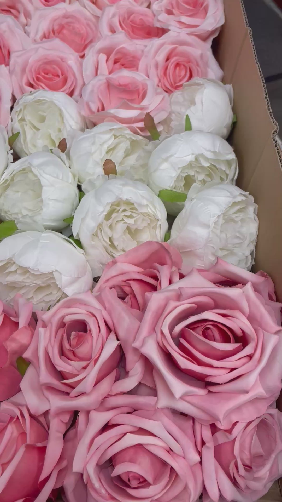 60/70 PCS Artificial Flower Heads, Mixed Colors for Wedding & DIY Decor (PS1)