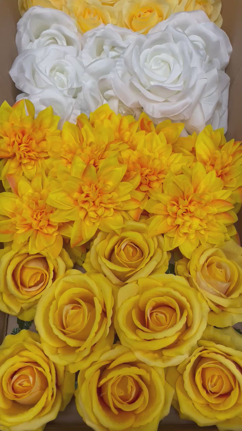 60/70 PCS Artificial Flower Heads (YS1ADE), Mixed Colors for Wedding & DIY Decor