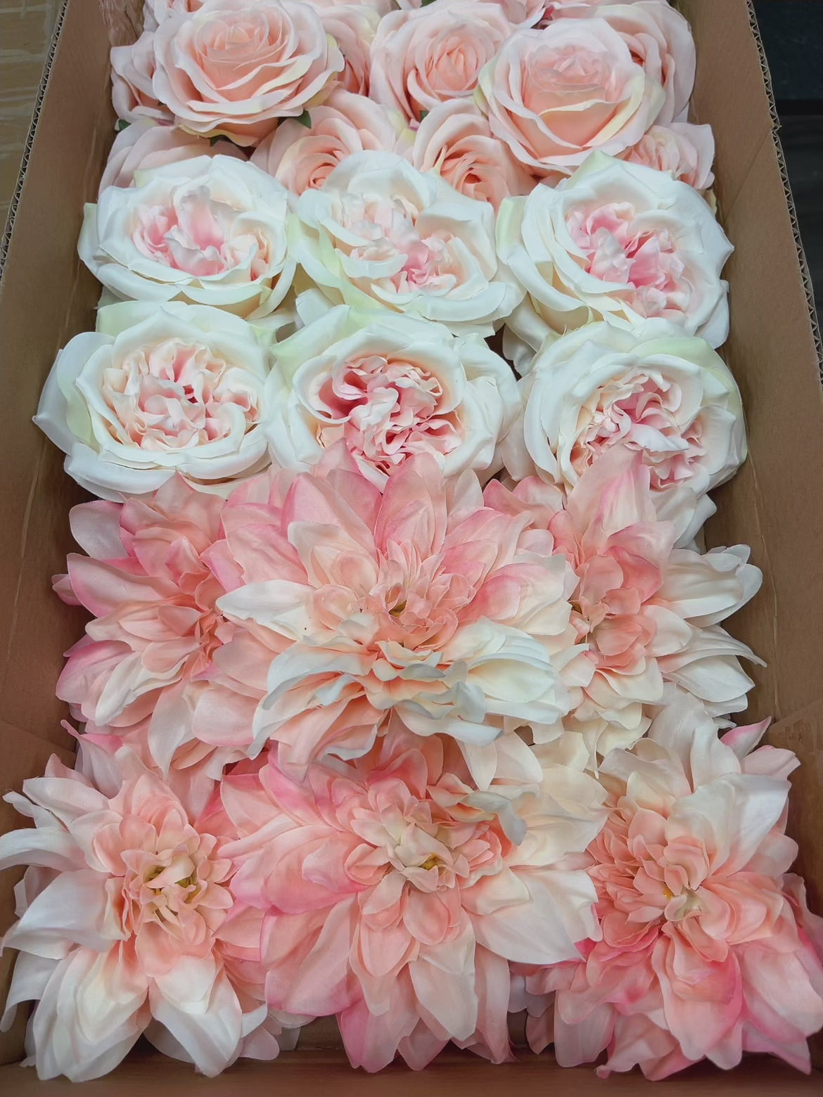 60/70 PCS Artificial Flower Heads (HS10AF), Mixed Colors for Wedding & DIY Decor