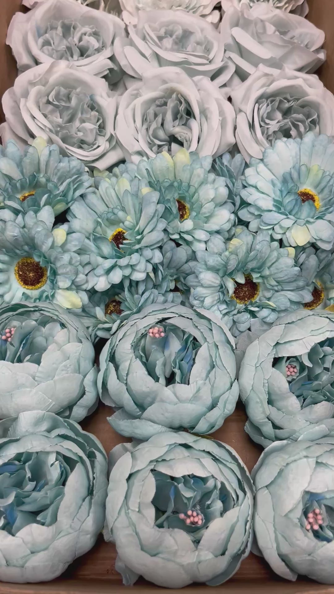 60/70 PCS Artificial Flower Heads (LS10AE), Mixed Color for DIY Wedding Bouquets, Centerpieces & Event Decor