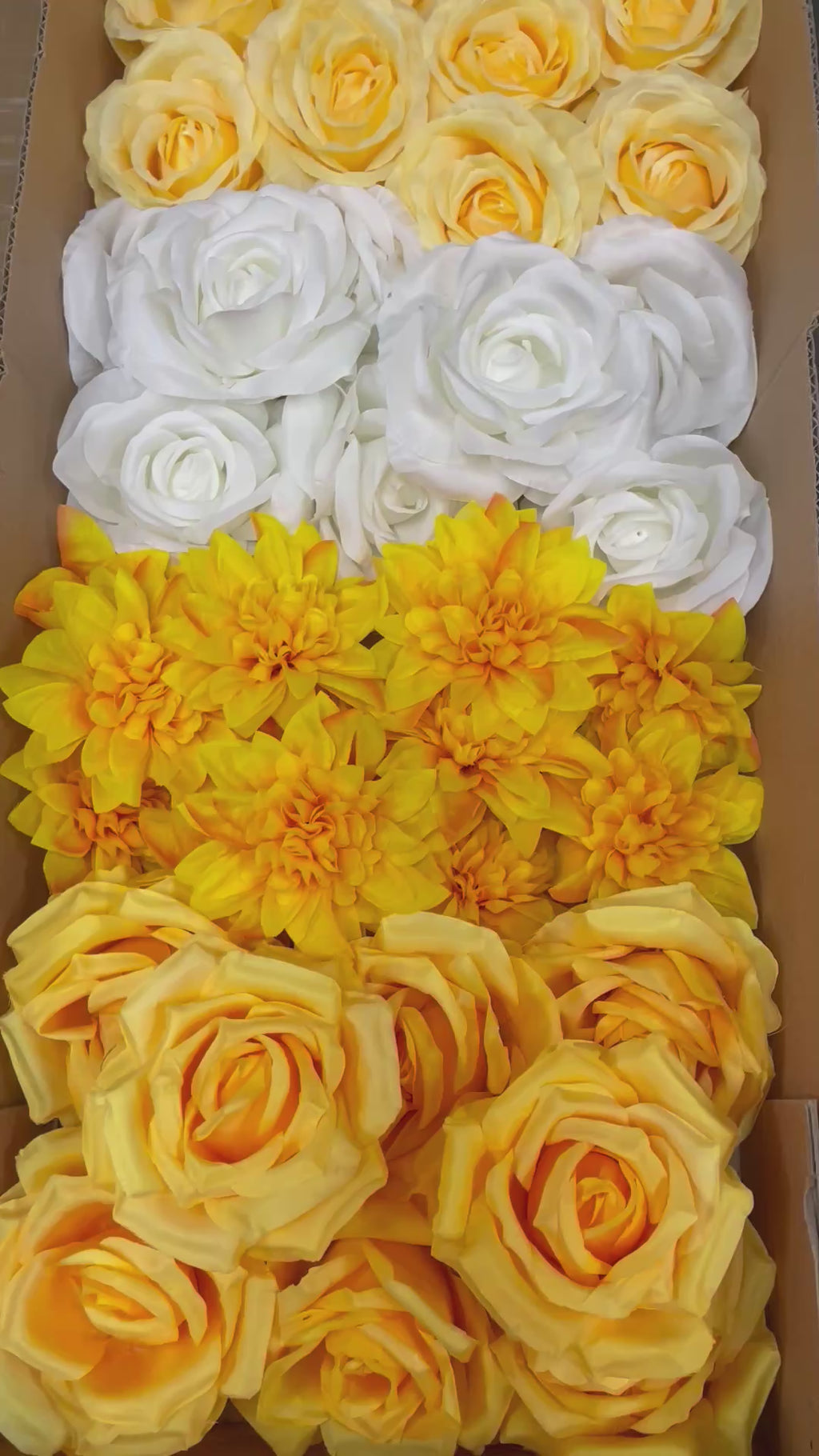 60/70 PCS Artificial Flower Heads (YS1), Mixed Colors for Wedding & DIY Decor