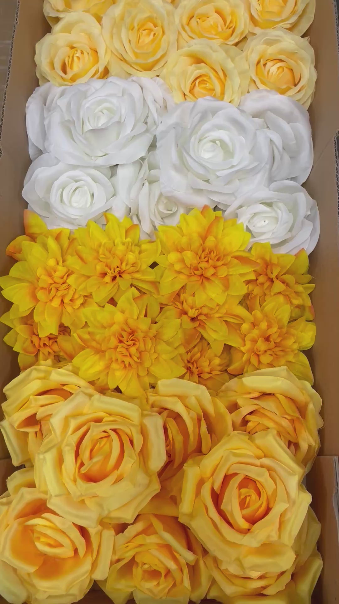 60/70 PCS Artificial Flower Heads (YS1), Mixed Colors for Wedding & DIY Decor