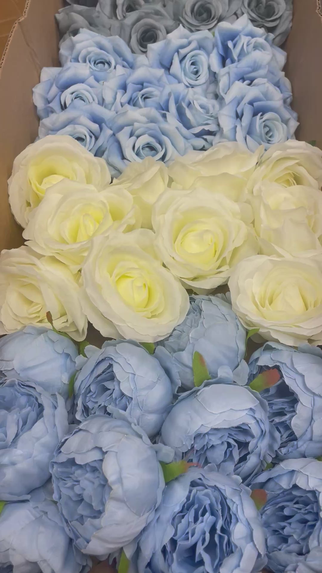 60/70 PCS Artificial Flower Heads(LS3AC) – Mixed Colors for Wedding & DIY Decor