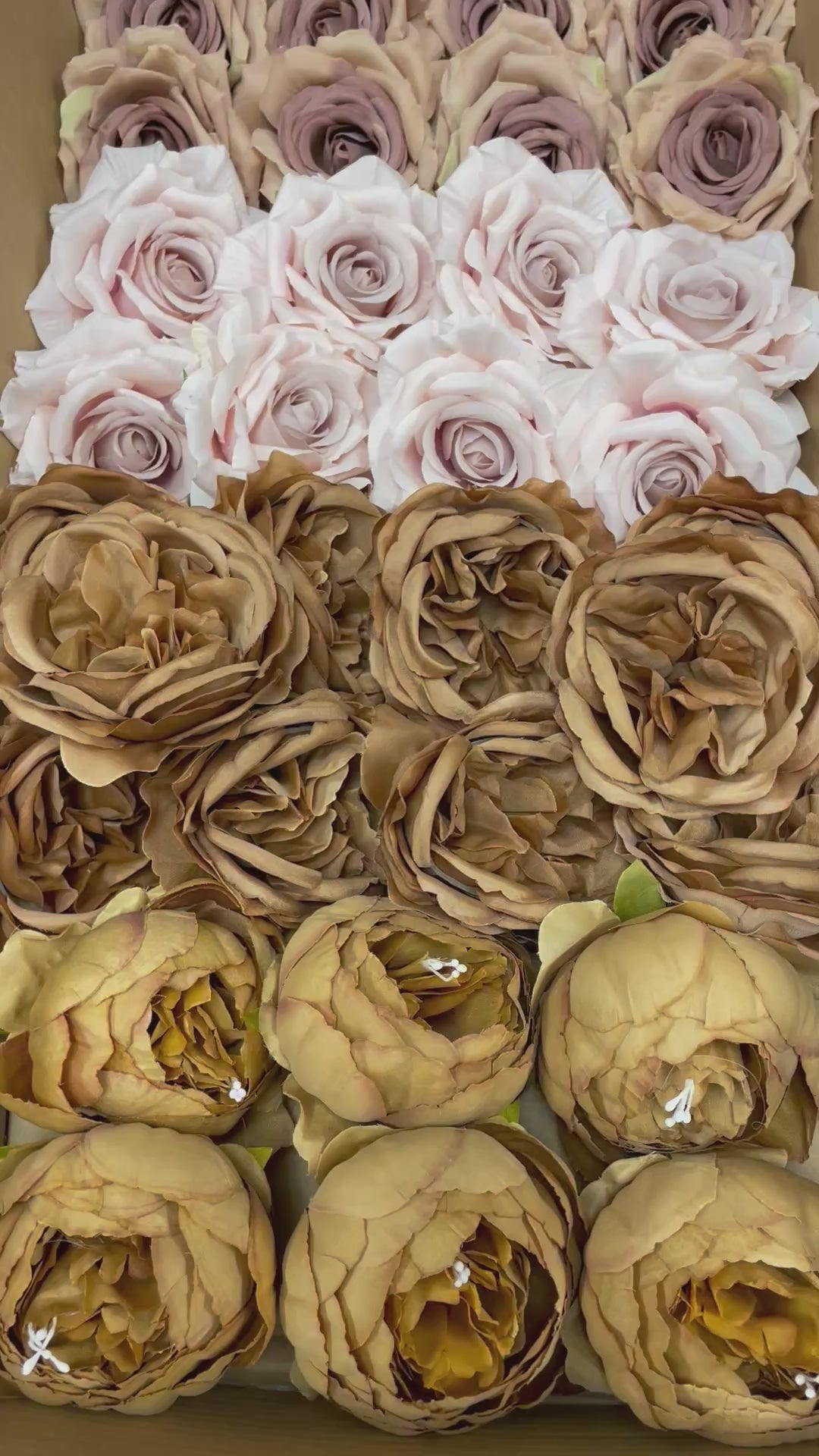 50/60 PCS Artificial Flower Heads (GC1), Mixed Colors for Wedding & DIY Decor