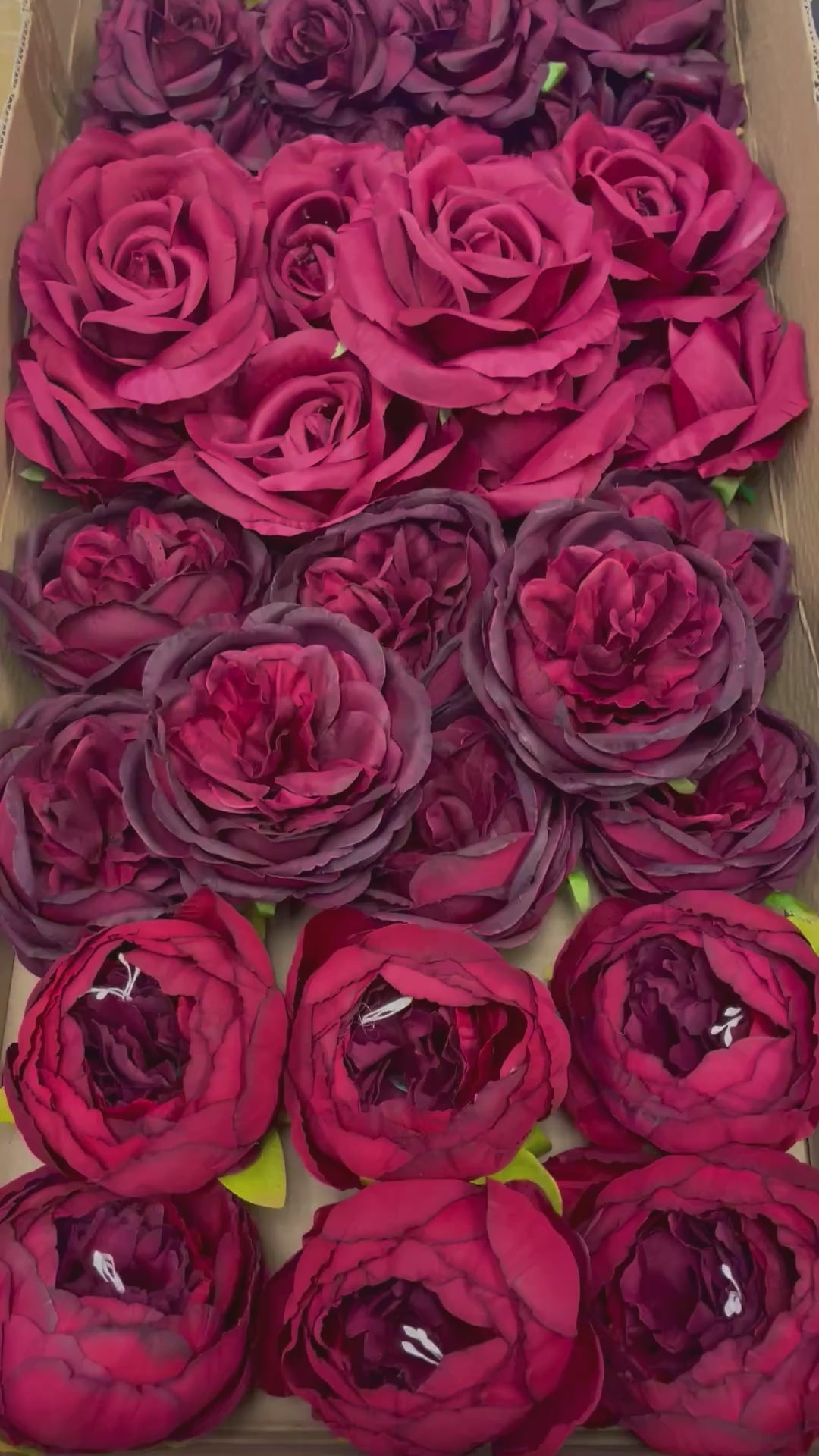 50/60 PCS Artificial Flower Heads (BW2), Mixed Colors for Wedding & DIY Decor