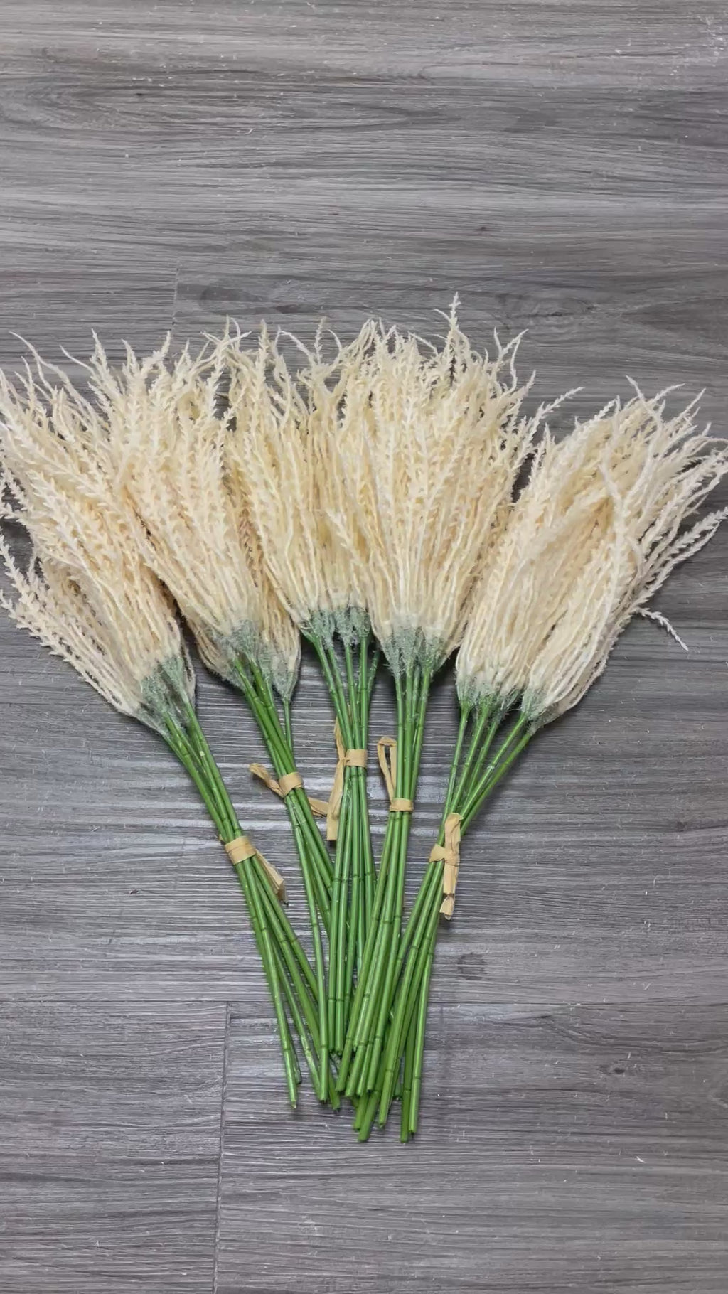 3Bunches/5Bunches Artificial Foxtail Grass Stems, Beige Dried Look, Realistic Hanging Filler for Wedding & DIY Decor (AF5)
